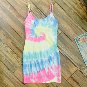 Tie dyed bodycon dress